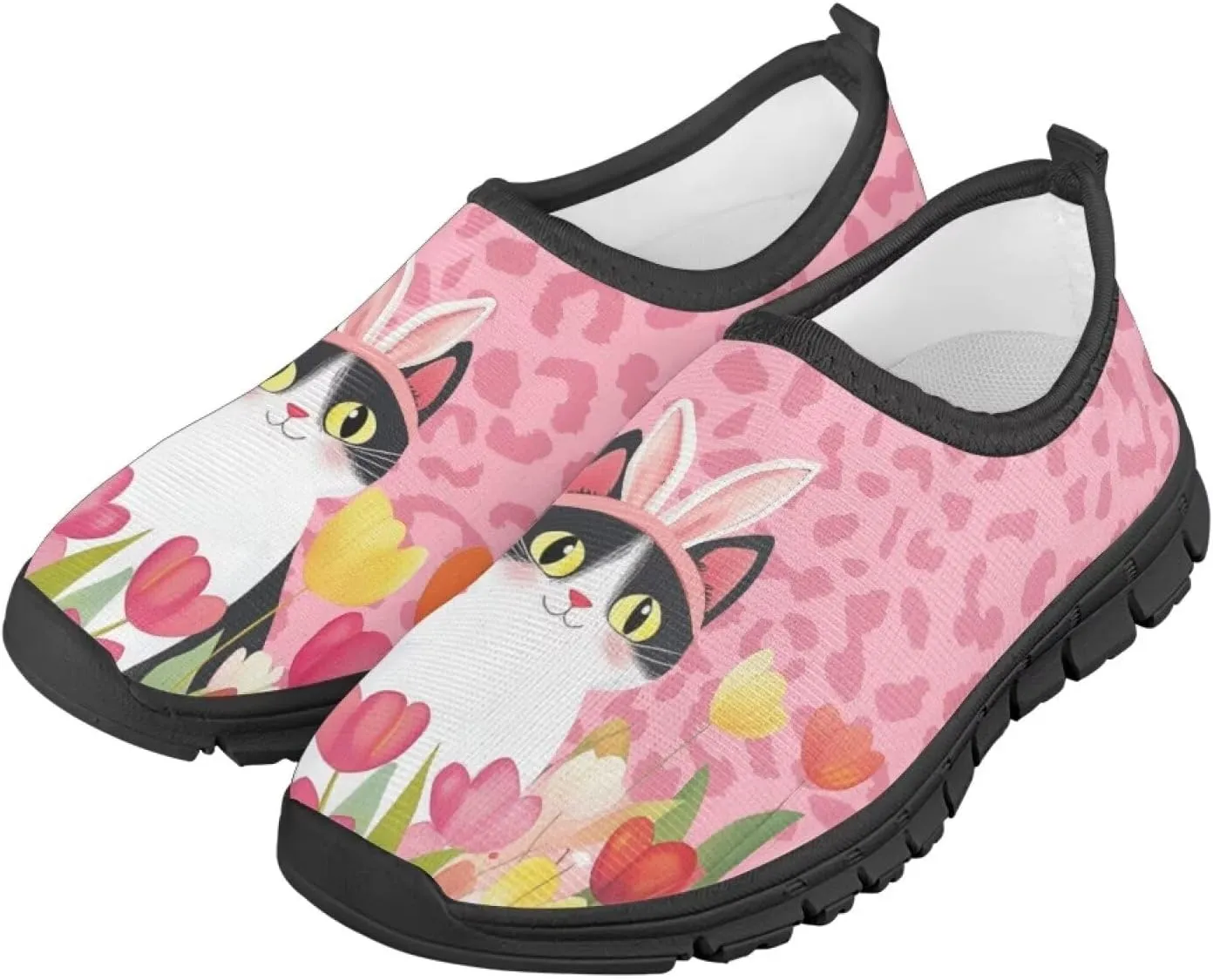 Doojoayie Easter Shoes for Girls Slip On Tennis Shoes Holiday Party Footwear