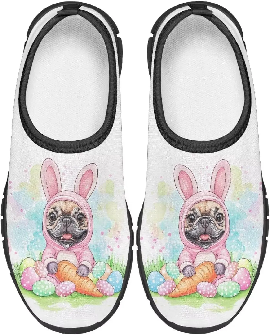 Doojoayie Easter Shoes for Girls Slip On Tennis Shoes Holiday Party Footwear