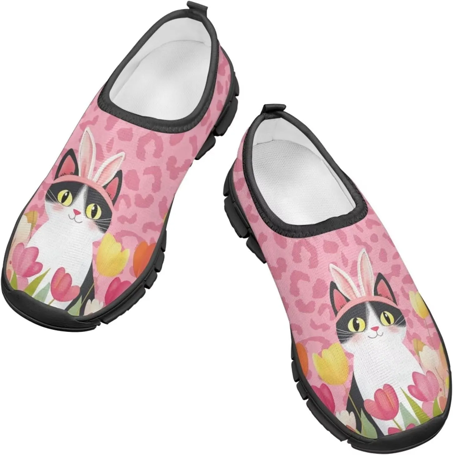 Doojoayie Easter Shoes for Girls Slip On Tennis Shoes Holiday Party Footwear