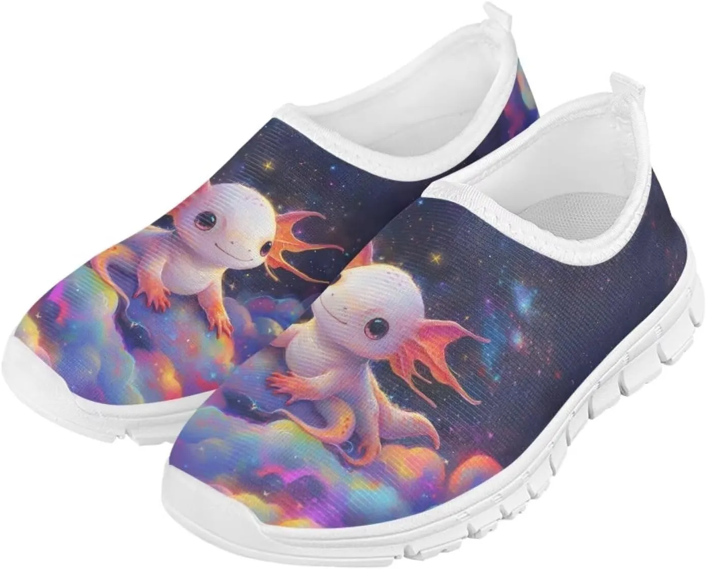 Doojoayie Girls Running Shoes Slip On Cute Graphic Sneakers for Girls and Boys Workout