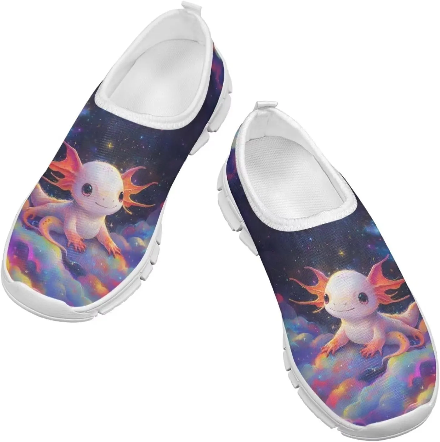 Doojoayie Girls Running Shoes Slip On Cute Graphic Sneakers for Girls and Boys Workout
