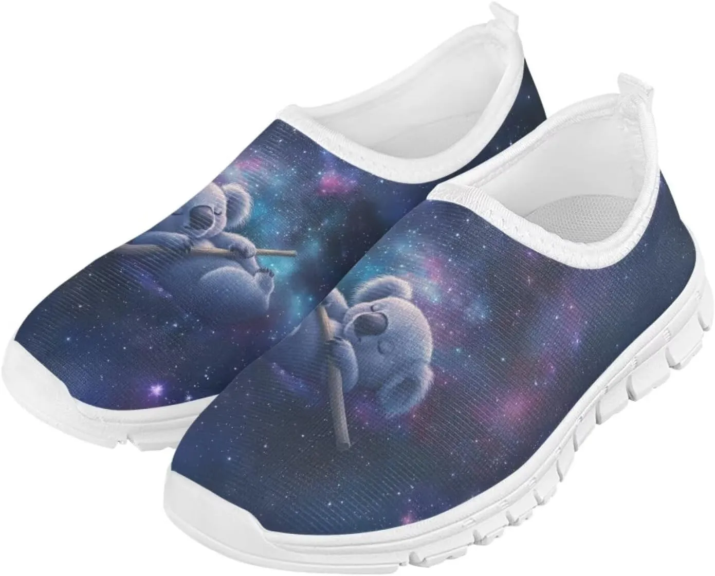 Doojoayie Girls Running Shoes Slip On Cute Graphic Sneakers for Girls and Boys Workout