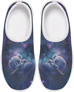 Doojoayie Girls Running Shoes Slip On Cute Graphic Sneakers for Girls and Boys Workout