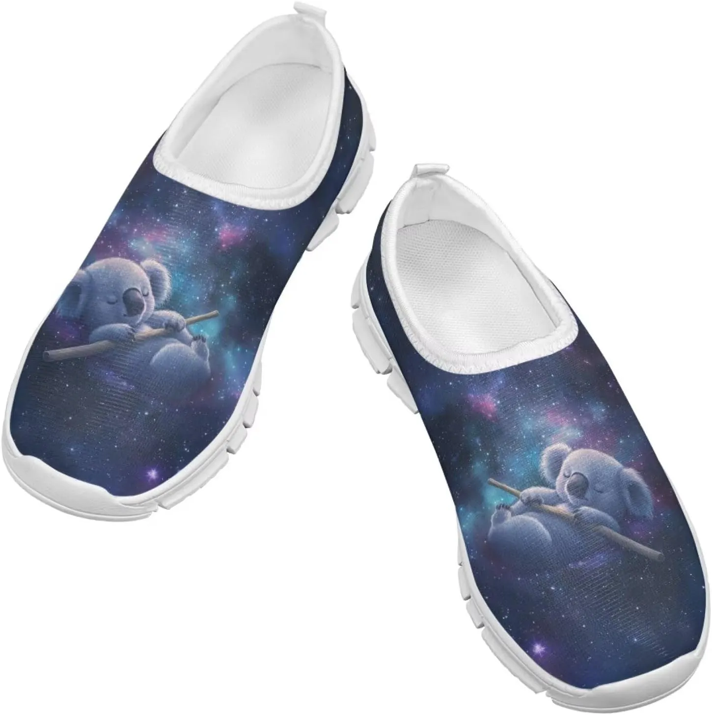 Doojoayie Girls Running Shoes Slip On Cute Graphic Sneakers for Girls and Boys Workout