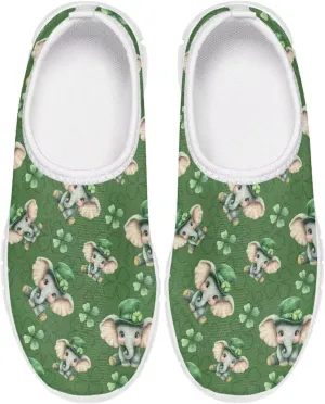 Doojoayie Girls St Patrick's Day Shoes Slip On Running Shoes Kids Holiday Present