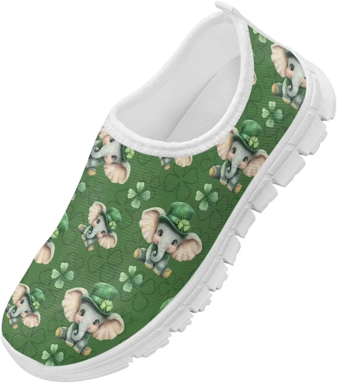 Doojoayie Girls St Patrick's Day Shoes Slip On Running Shoes Kids Holiday Present