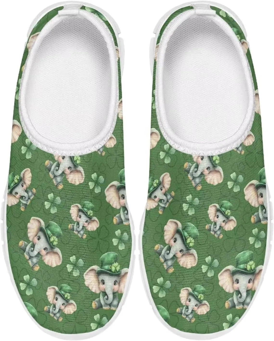 Doojoayie Girls St Patrick's Day Shoes Slip On Running Shoes Kids Holiday Present