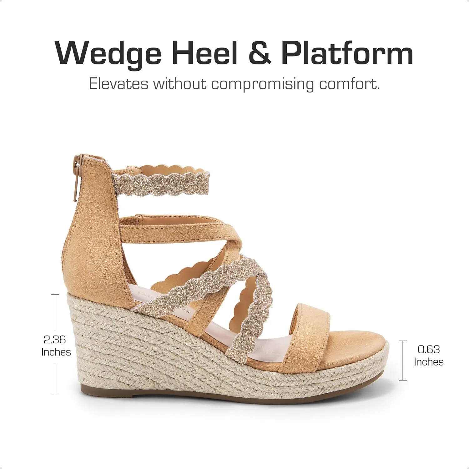 DREAM PAIRS Girls Wedge Sandals Flatform Open Toe Platform Sandals Espadrille Flower Wedding Party for Little Kid/Big Kid