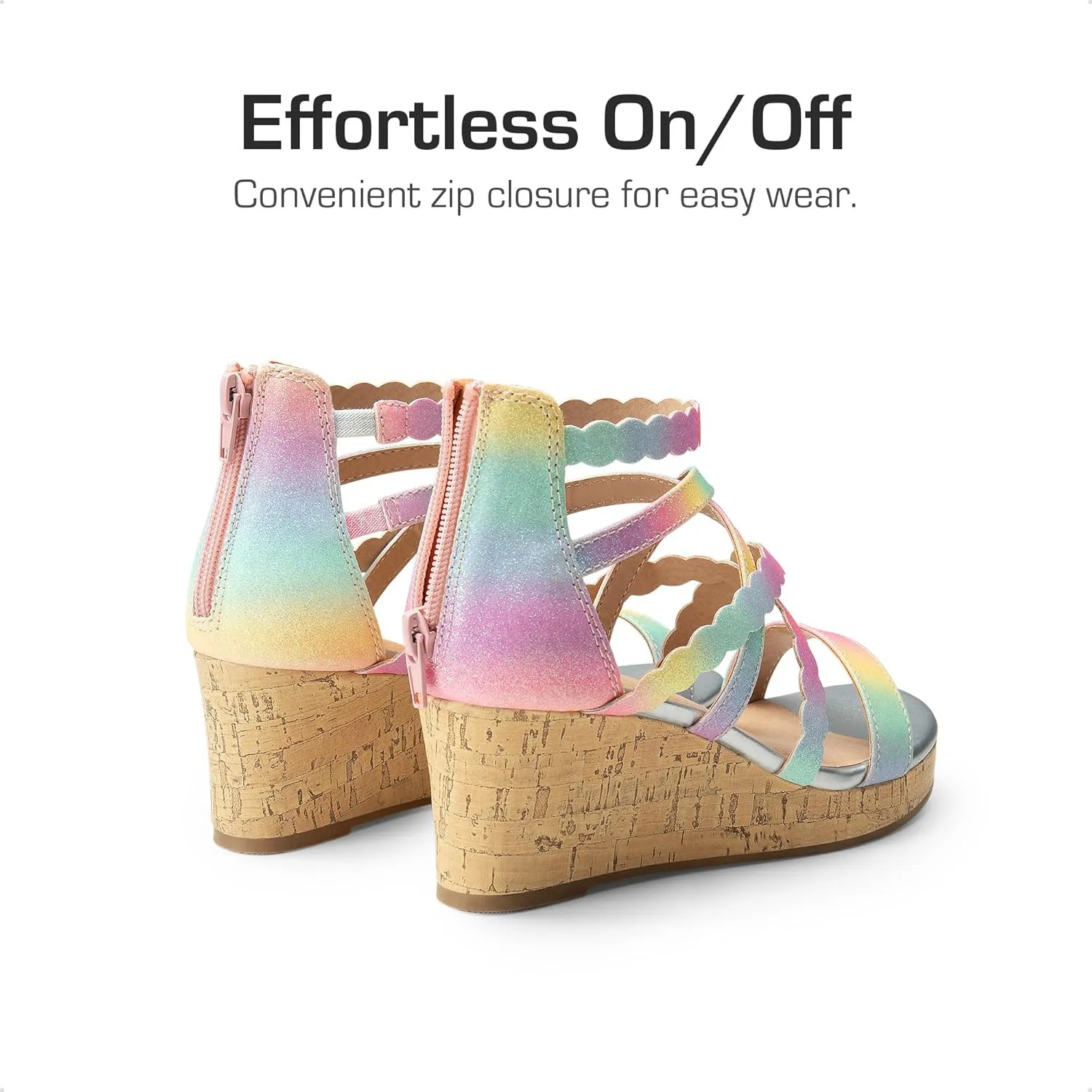 DREAM PAIRS Girls Wedge Sandals Flatform Open Toe Platform Sandals Espadrille Flower Wedding Party for Little Kid/Big Kid