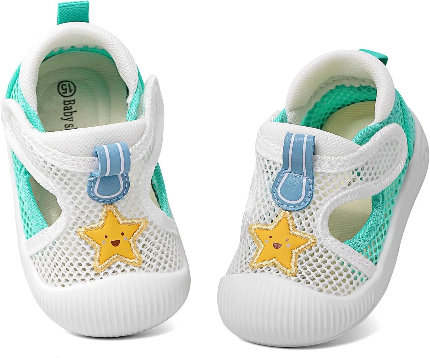 ESTAMICO Baby Girls' Summer Sandals Toe Protection Athletic Sports Sandal Non-Slip First Walking Shoes