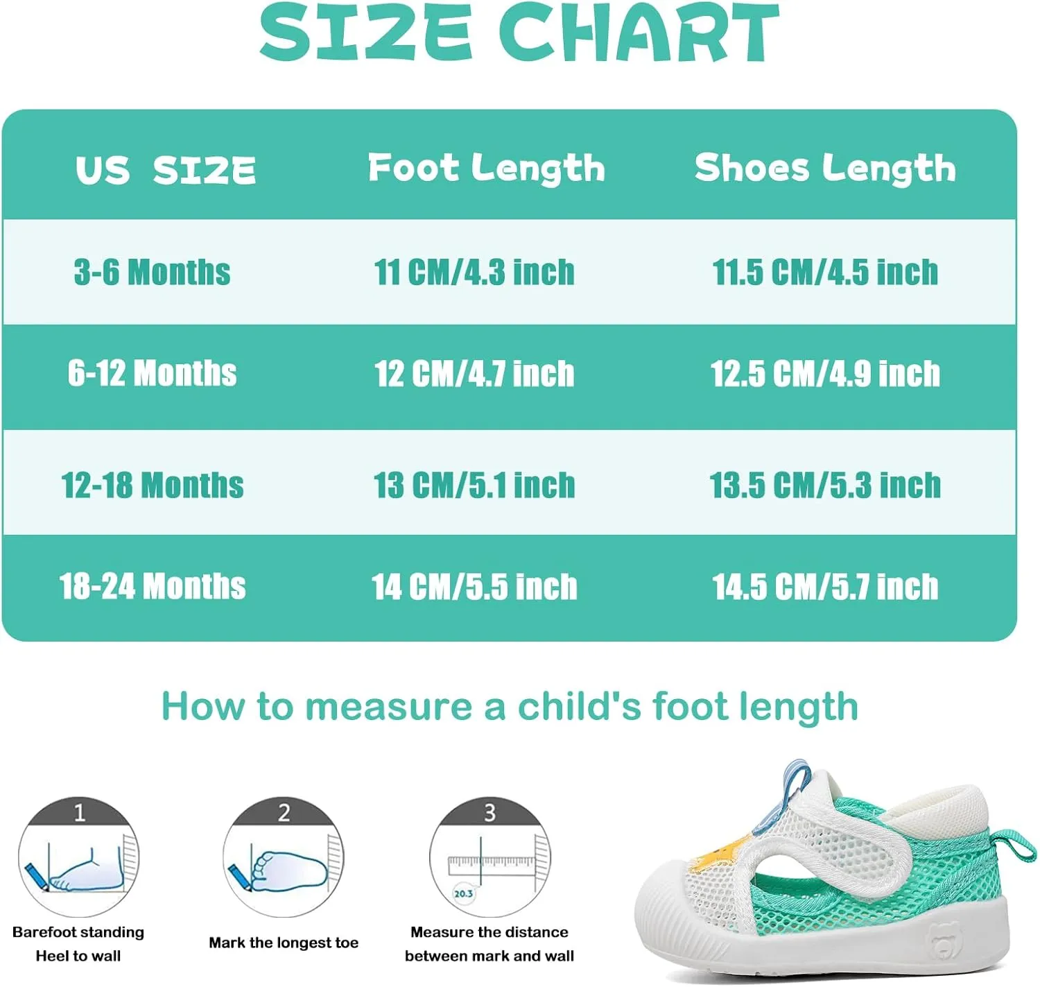 ESTAMICO Baby Girls' Summer Sandals Toe Protection Athletic Sports Sandal Non-Slip First Walking Shoes