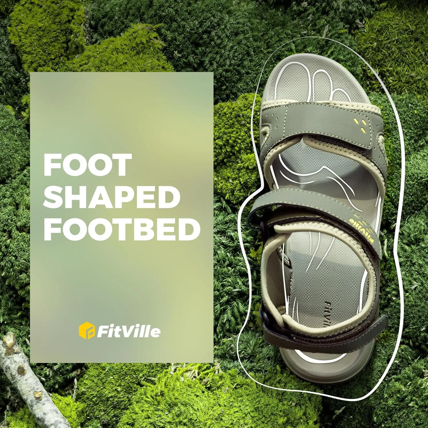 FitVille Women's Orthopedic Wide Sandals Strappy Arch Support Flat Sandals for Plantar Fasciitis & Swollen Feet | Adjustable Ankle Strap