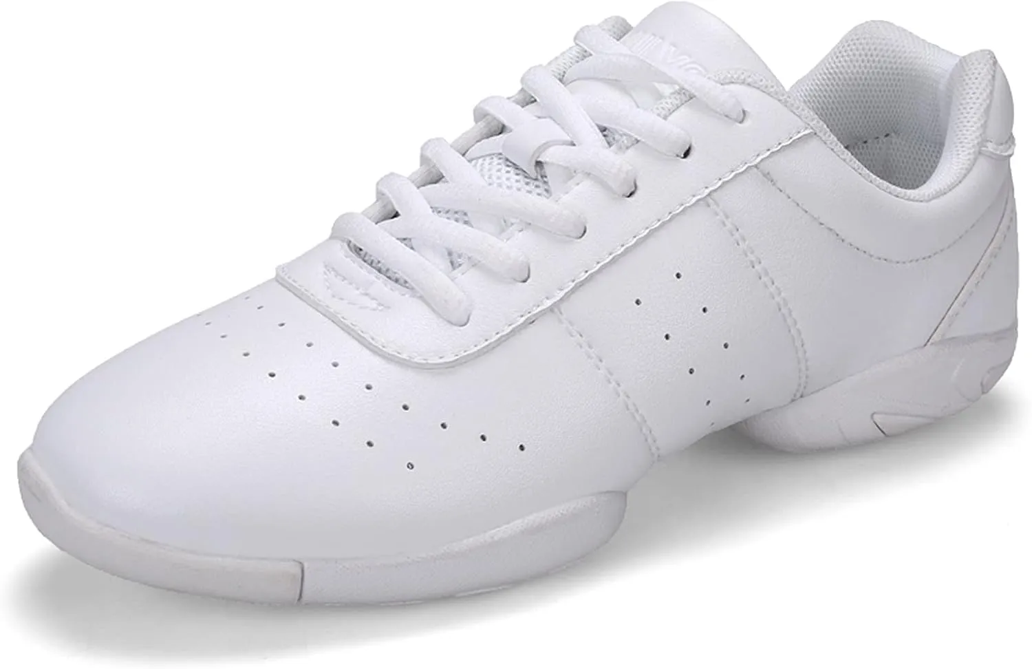 FLIOZY Womens Cheer Dance Shoes Girls White Cheerleading Competition Sports Shoes Athletic Walking Sneakers