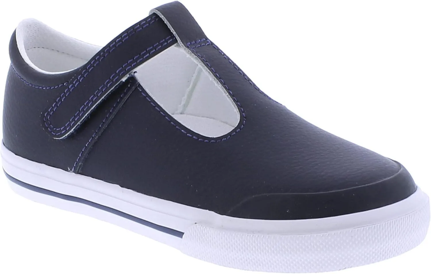 FOOTMATES Drew Mary Jane Flat T-Strap Girls Canvas Walking Sneakers with Custom-Fit Insoles, Slip-Resistant Vulcanized Outsoles