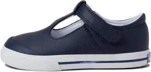 FOOTMATES Drew Mary Jane Flat T-Strap Girls Canvas Walking Sneakers with Custom-Fit Insoles, Slip-Resistant Vulcanized Outsoles