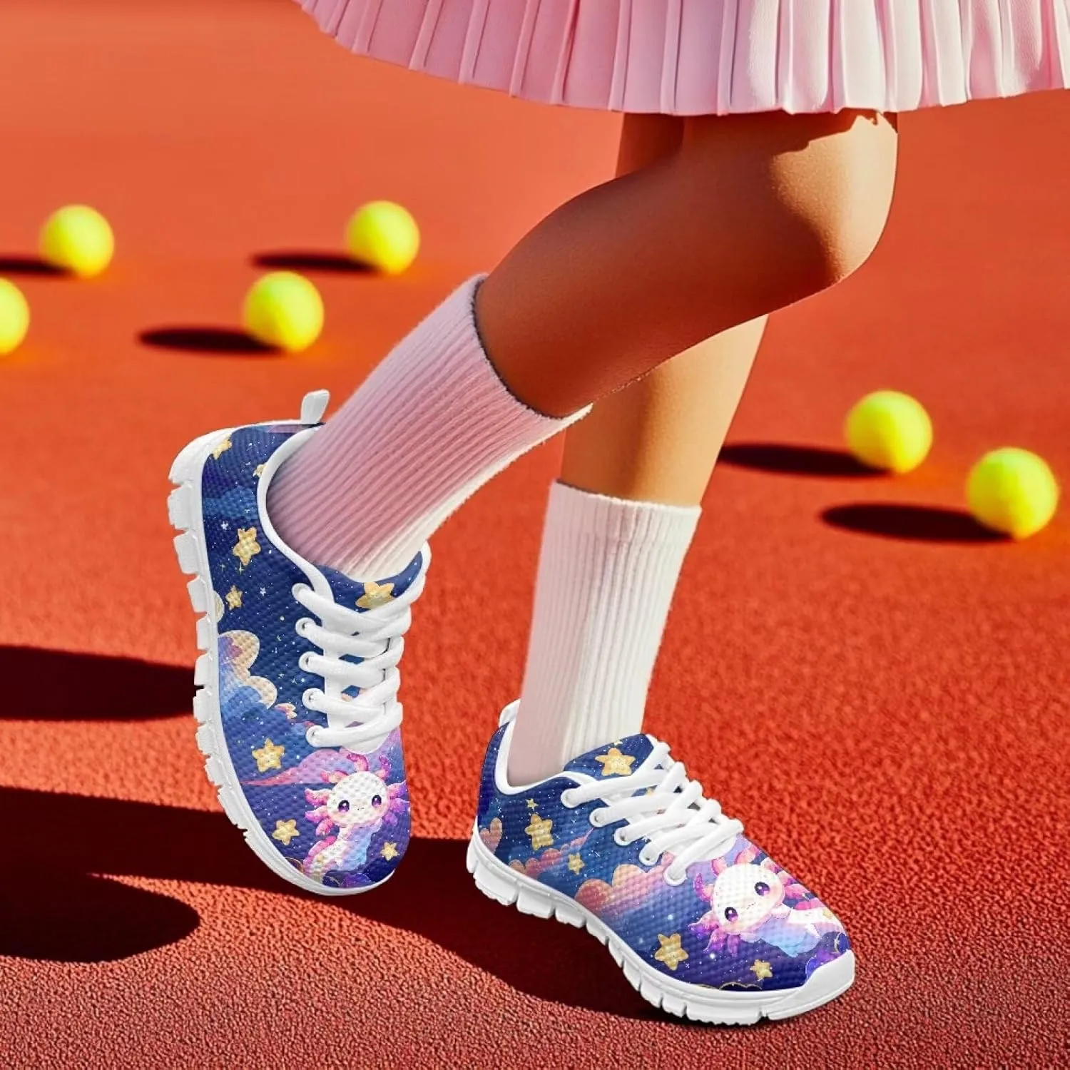 Girls Running Sports Shoes Lightweight Kids Causal Sneakers for School Road