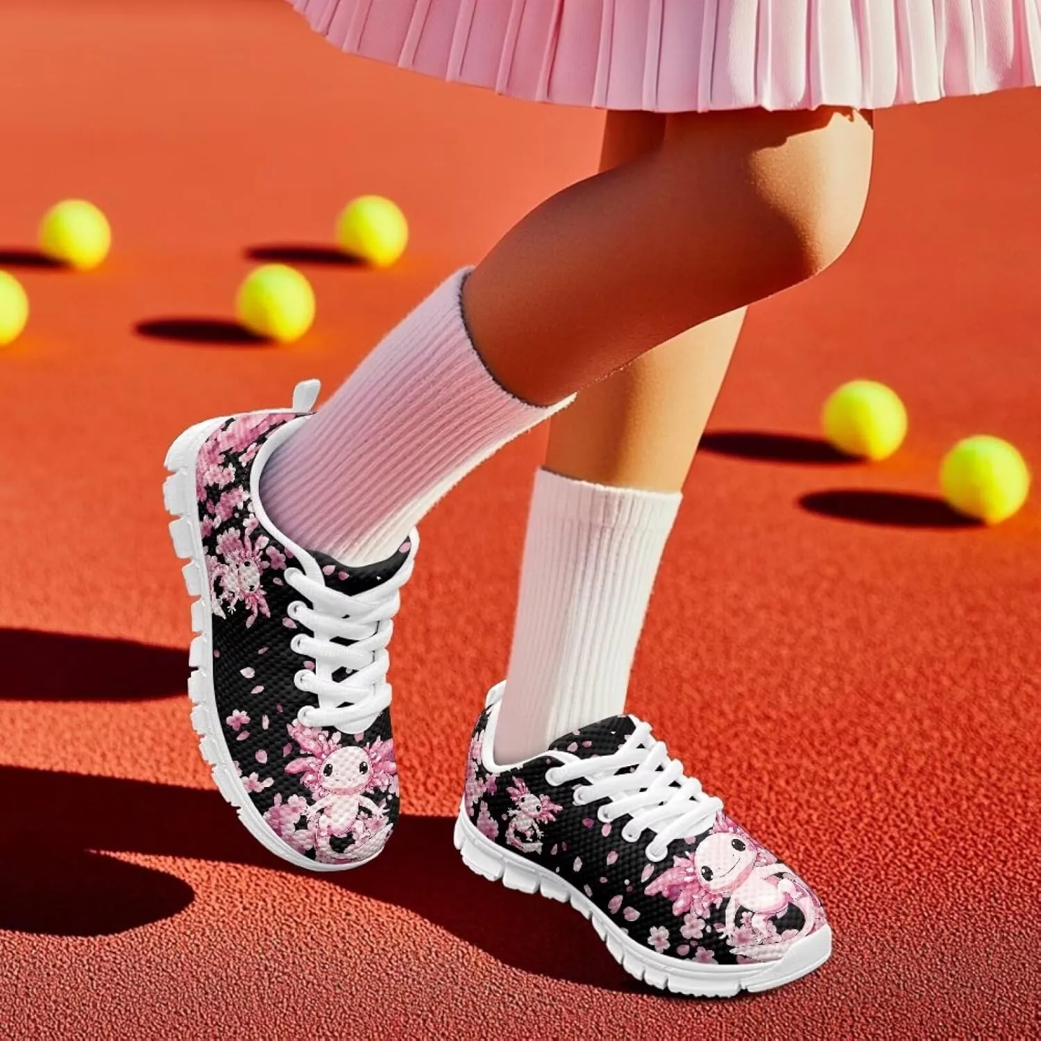 Girls Running Sports Shoes Lightweight Kids Causal Sneakers for School Road
