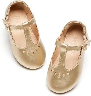 Girls Toddler Little Kid Mary Jane Flats T-Strap School Uniform Dress Shoes