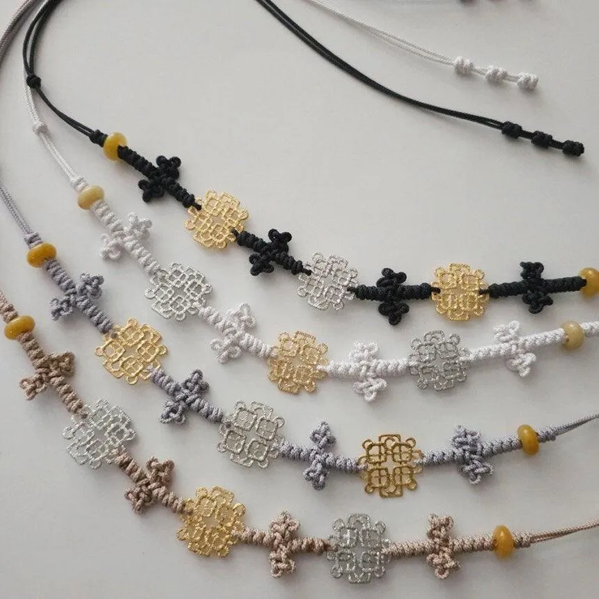 Gold Silver Knotted Belt