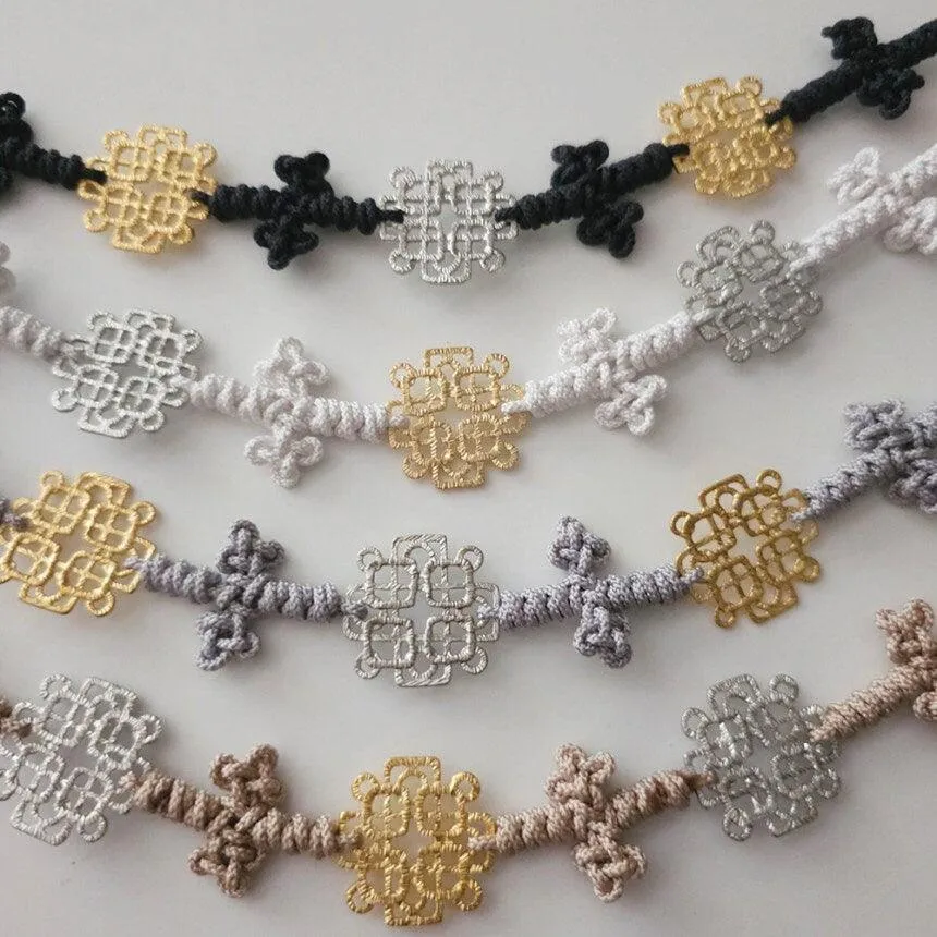 Gold Silver Knotted Belt