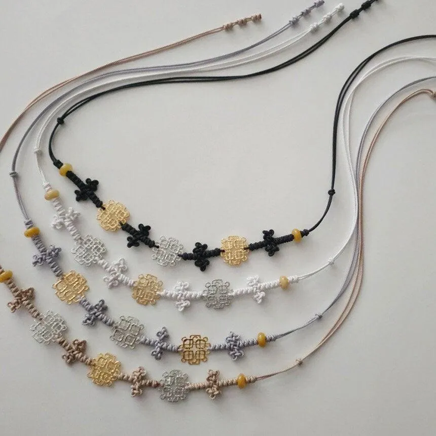 Gold Silver Knotted Belt