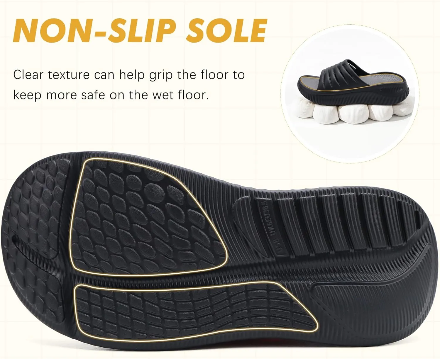 GPOS Womens Recovery Slides Sandals with Orthotic Plantar Fasciitis Relief Comfortable Athletic ladies Sandals with Thick Cushion Sole for Indoor Outdoor