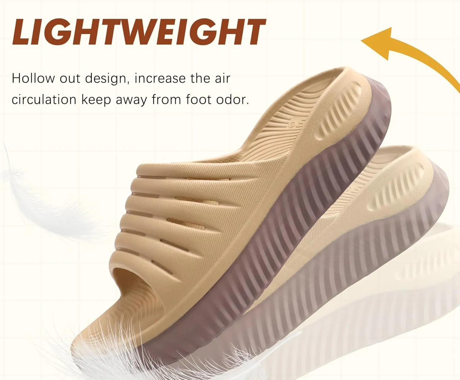 GPOS Womens Recovery Slides Sandals with Orthotic Plantar Fasciitis Relief Comfortable Athletic ladies Sandals with Thick Cushion Sole for Indoor Outdoor