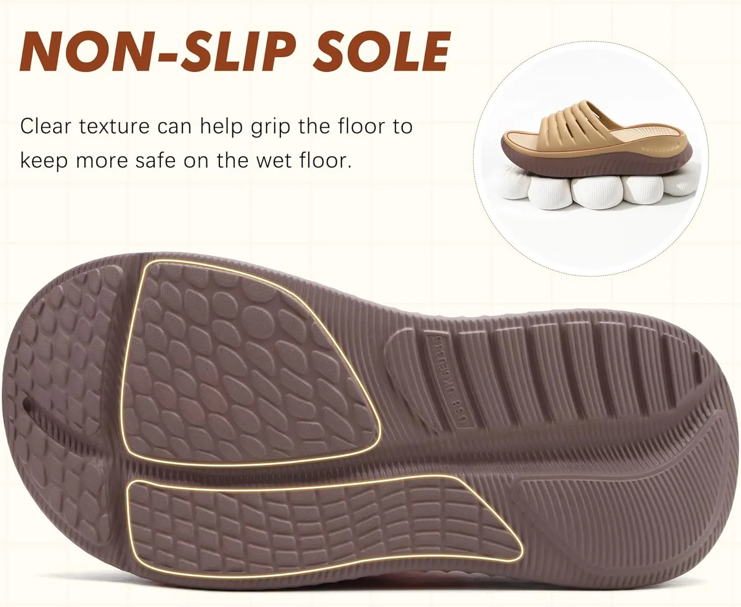 GPOS Womens Recovery Slides Sandals with Orthotic Plantar Fasciitis Relief Comfortable Athletic ladies Sandals with Thick Cushion Sole for Indoor Outdoor