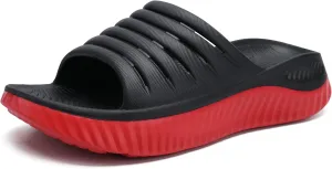 GPOS Womens Recovery Slides Sandals with Orthotic Plantar Fasciitis Relief Comfortable Athletic ladies Sandals with Thick Cushion Sole for Indoor Outdoor