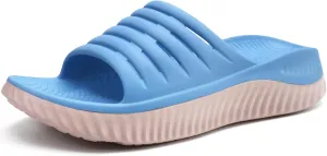 GPOS Womens Recovery Slides Sandals with Orthotic Plantar Fasciitis Relief Comfortable Athletic ladies Sandals with Thick Cushion Sole for Indoor Outdoor