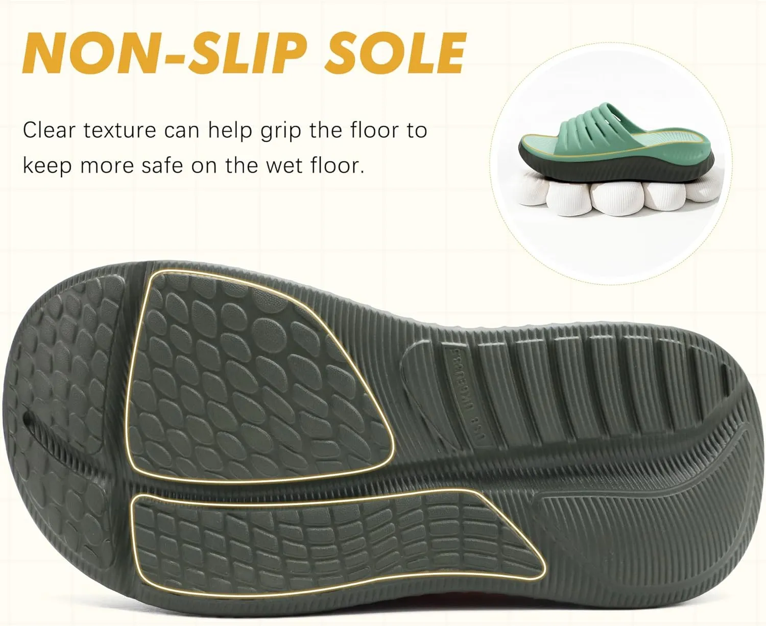 GPOS Womens Recovery Slides Sandals with Orthotic Plantar Fasciitis Relief Comfortable Athletic ladies Sandals with Thick Cushion Sole for Indoor Outdoor