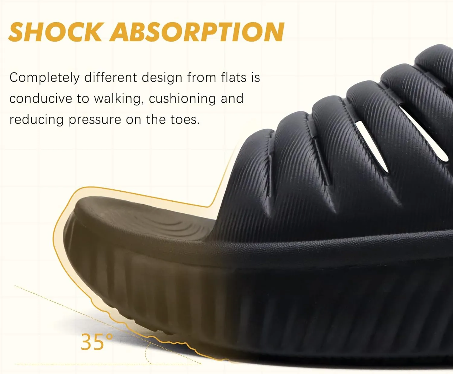 GPOS Womens Recovery Slides Sandals with Orthotic Plantar Fasciitis Relief Comfortable Athletic ladies Sandals with Thick Cushion Sole for Indoor Outdoor