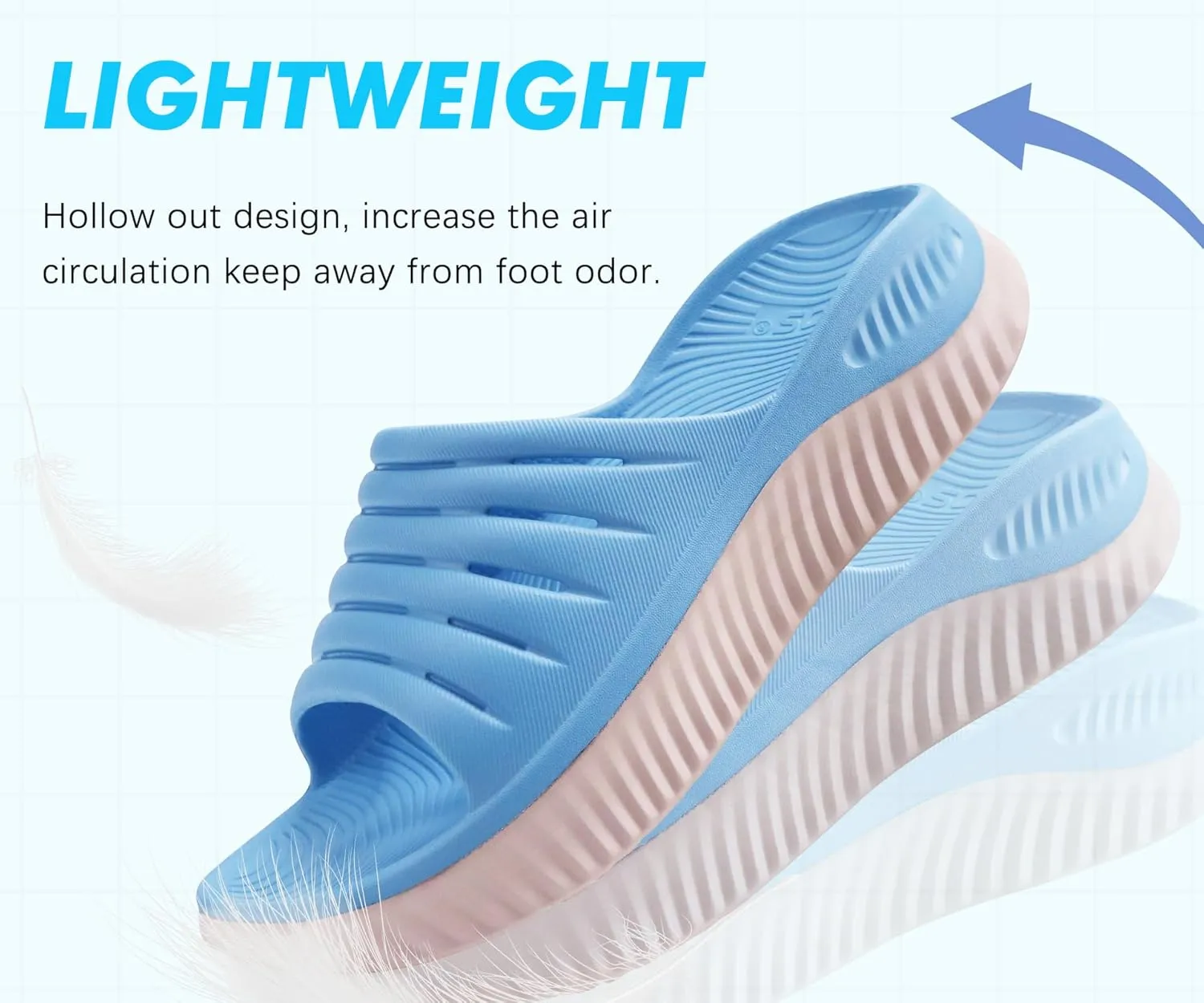 GPOS Womens Recovery Slides Sandals with Orthotic Plantar Fasciitis Relief Comfortable Athletic ladies Sandals with Thick Cushion Sole for Indoor Outdoor