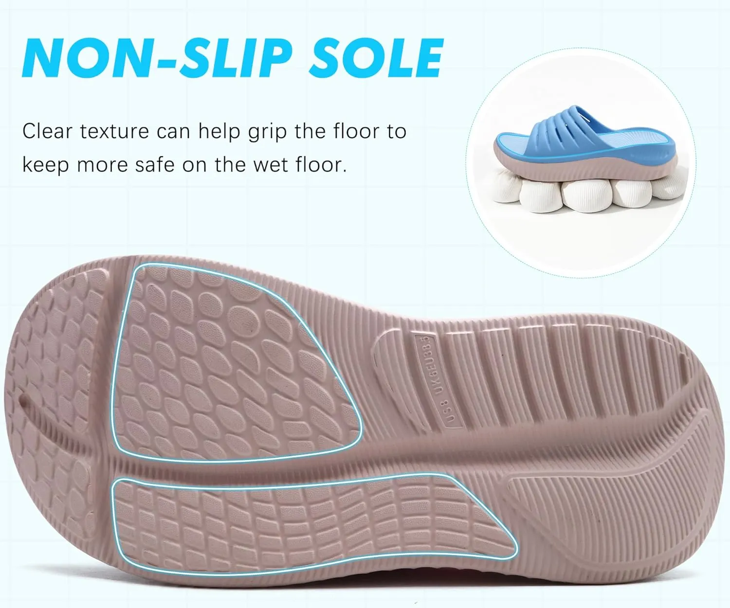 GPOS Womens Recovery Slides Sandals with Orthotic Plantar Fasciitis Relief Comfortable Athletic ladies Sandals with Thick Cushion Sole for Indoor Outdoor