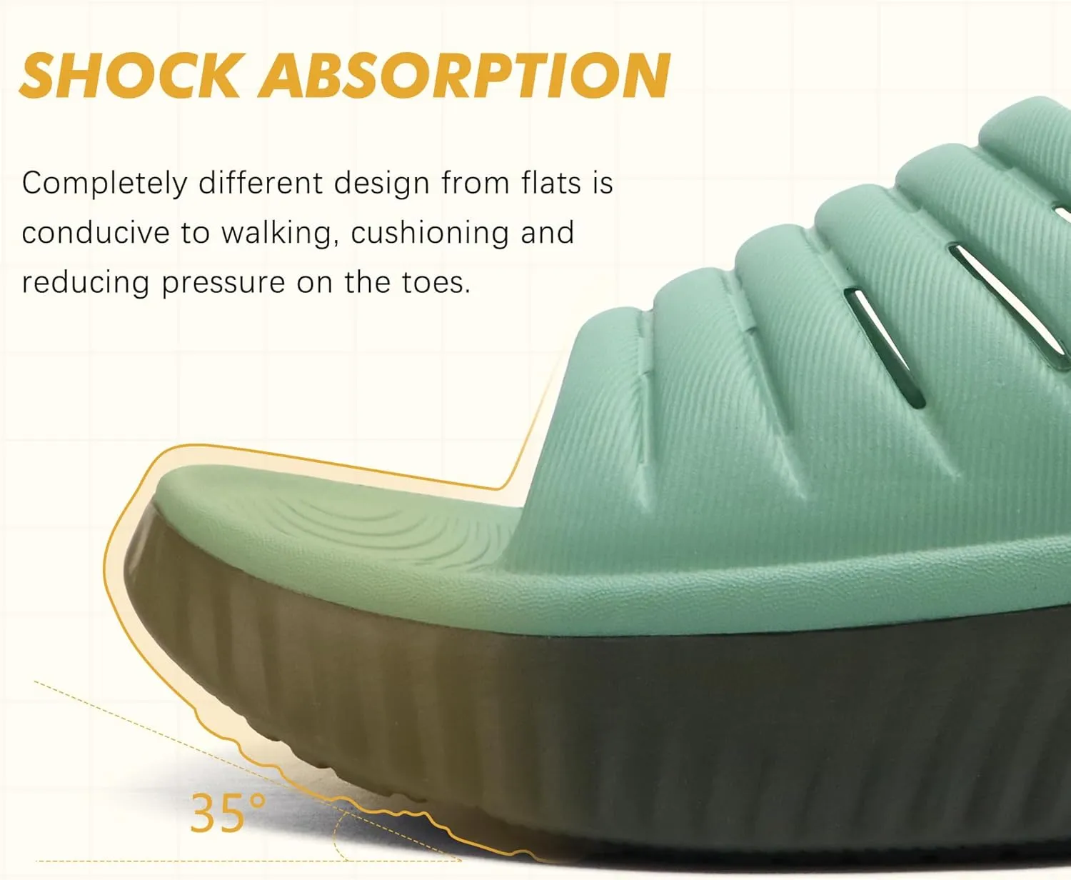 GPOS Womens Recovery Slides Sandals with Orthotic Plantar Fasciitis Relief Comfortable Athletic ladies Sandals with Thick Cushion Sole for Indoor Outdoor