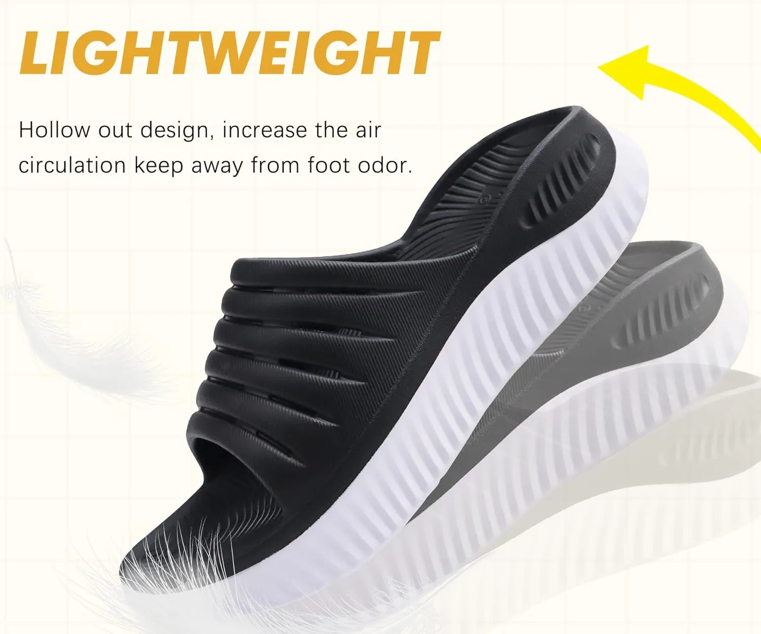 GPOS Womens Recovery Slides Sandals with Orthotic Plantar Fasciitis Relief Comfortable Athletic ladies Sandals with Thick Cushion Sole for Indoor Outdoor