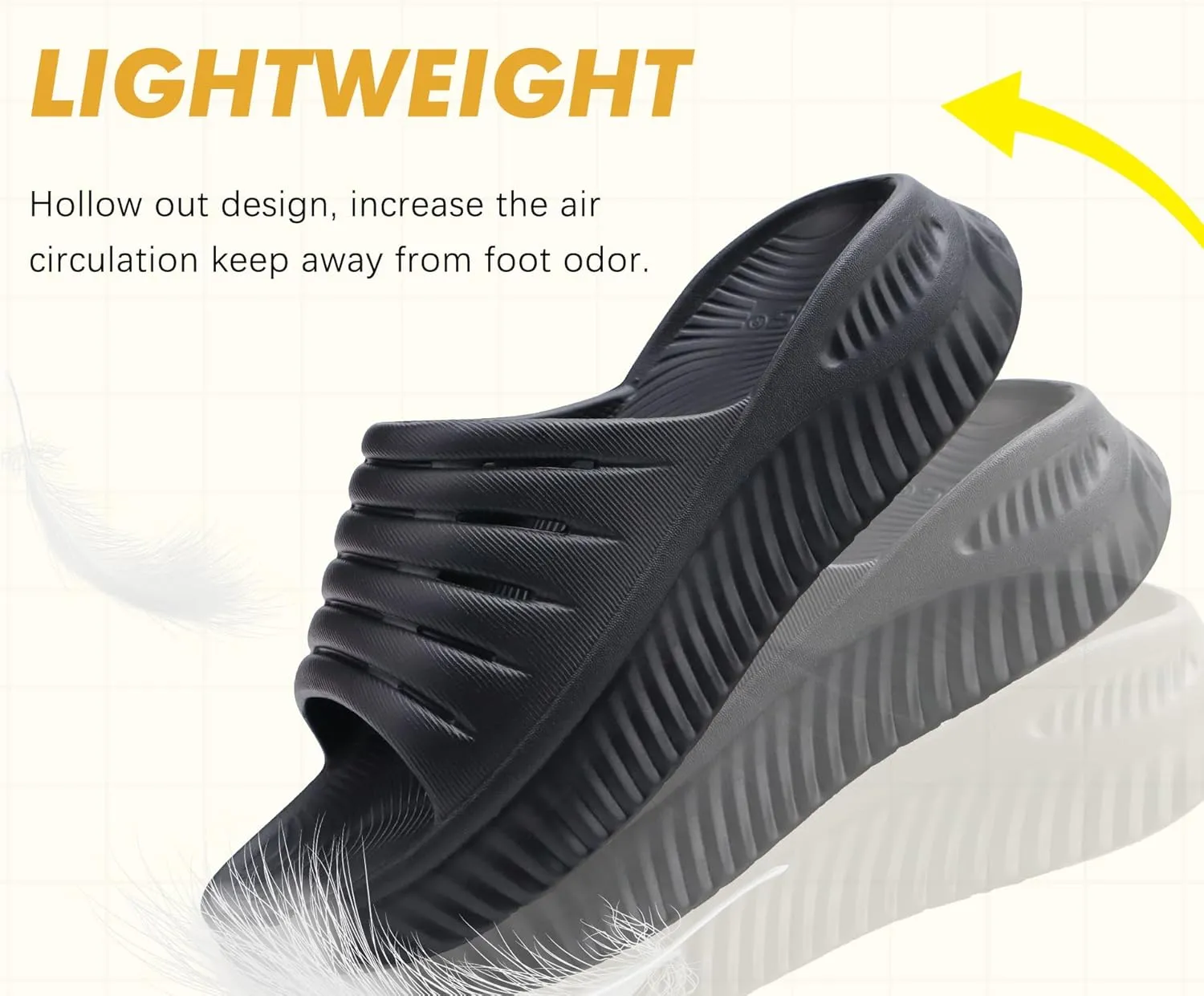 GPOS Womens Recovery Slides Sandals with Orthotic Plantar Fasciitis Relief Comfortable Athletic ladies Sandals with Thick Cushion Sole for Indoor Outdoor