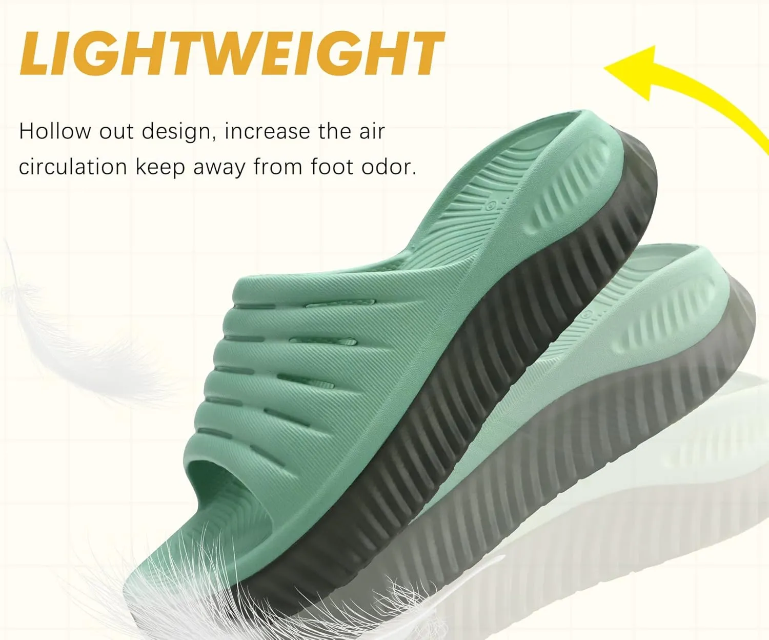 GPOS Womens Recovery Slides Sandals with Orthotic Plantar Fasciitis Relief Comfortable Athletic ladies Sandals with Thick Cushion Sole for Indoor Outdoor