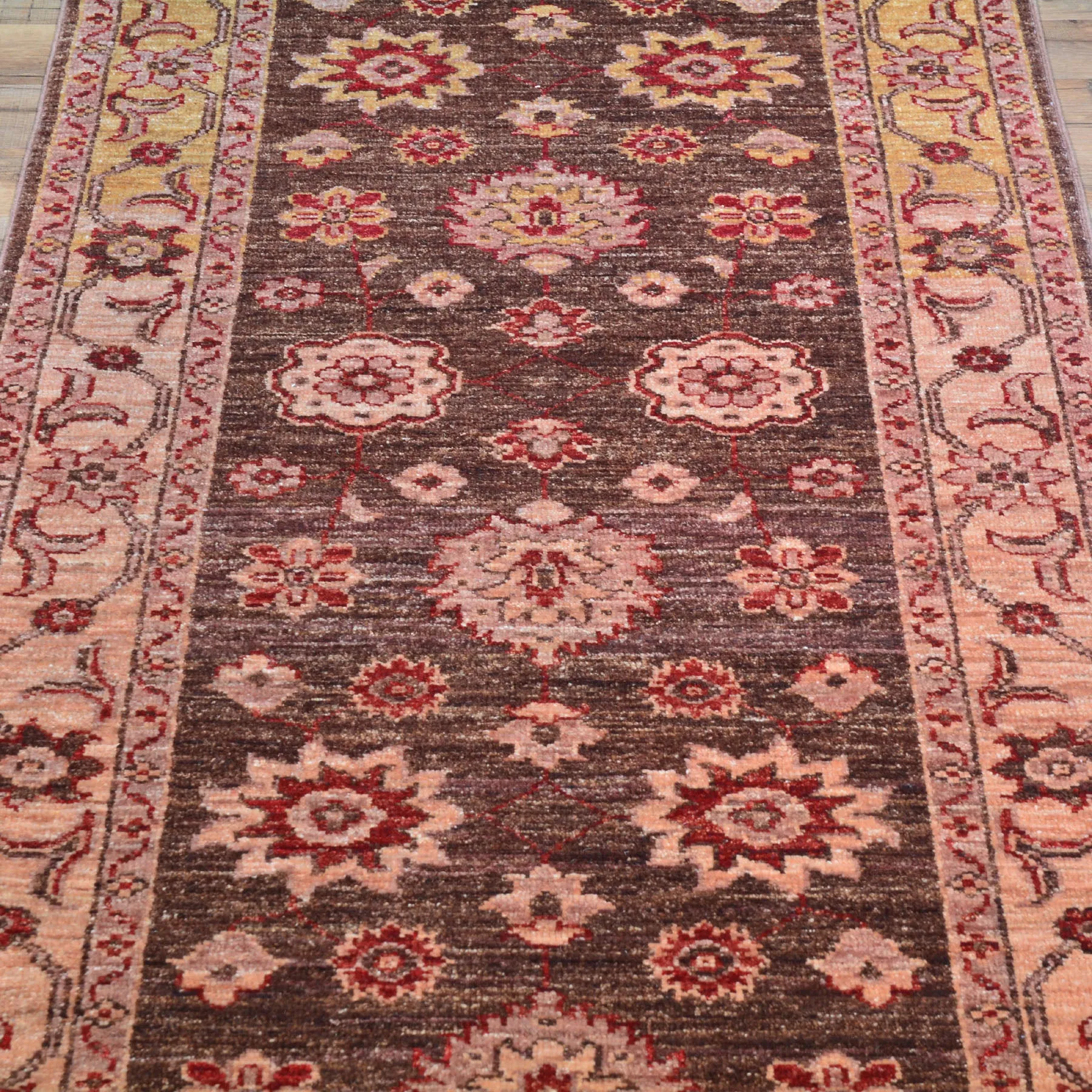 Hand-Knotted Afghan Chobi Tribal Oushak Design 100% Wool Rug (Size 2.6 X 9.8) Brral-2844
