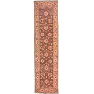 Hand-Knotted Afghan Chobi Tribal Oushak Design 100% Wool Rug (Size 2.6 X 9.8) Brral-2844