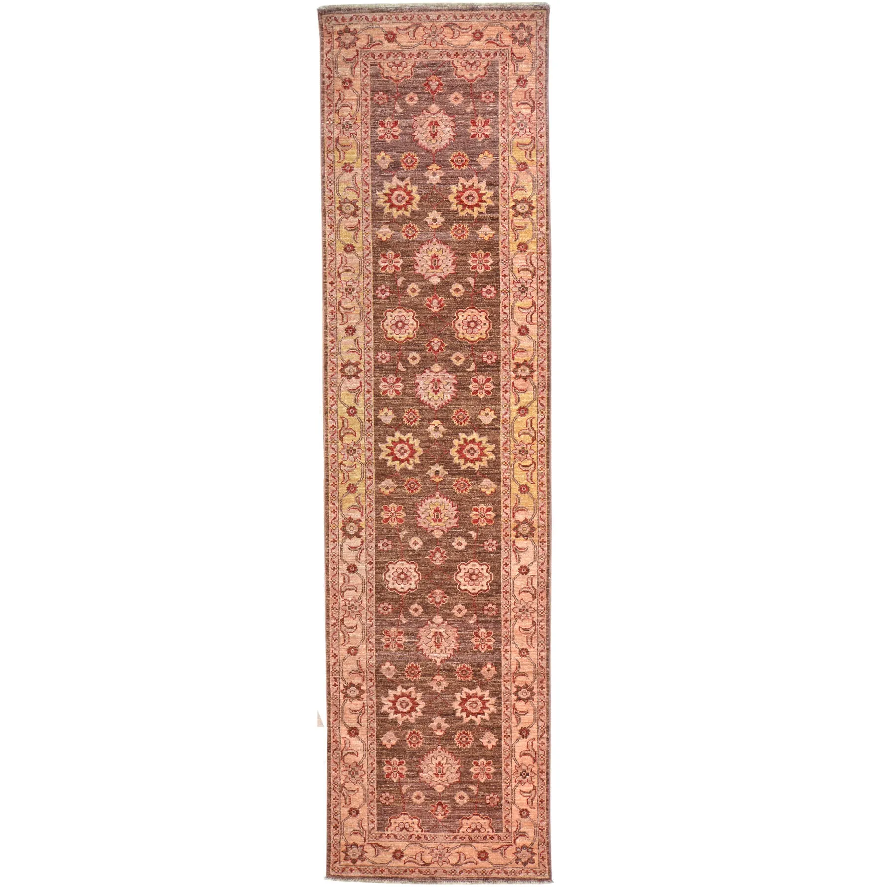 Hand-Knotted Afghan Chobi Tribal Oushak Design 100% Wool Rug (Size 2.6 X 9.8) Brral-2844