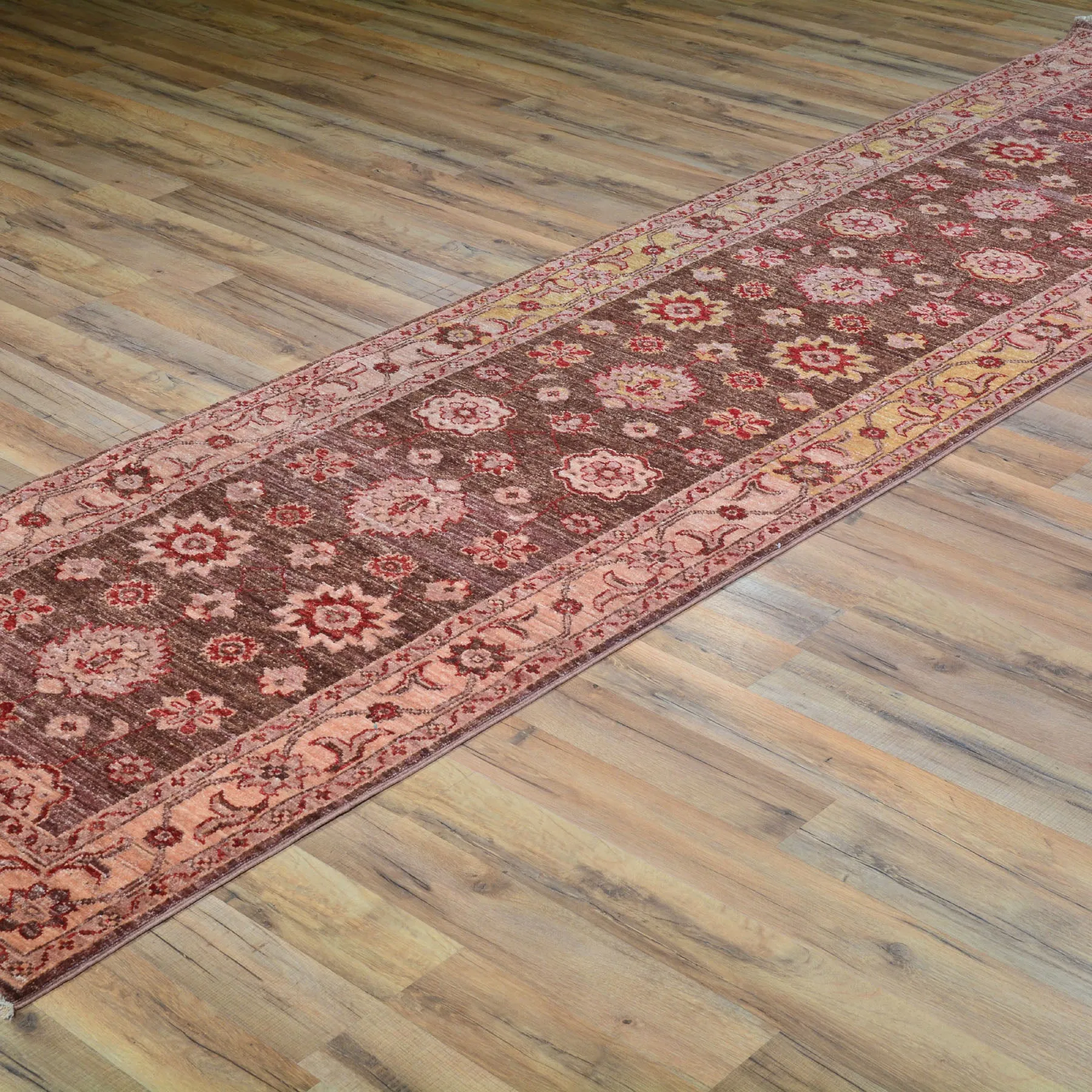Hand-Knotted Afghan Chobi Tribal Oushak Design 100% Wool Rug (Size 2.6 X 9.8) Brral-2844