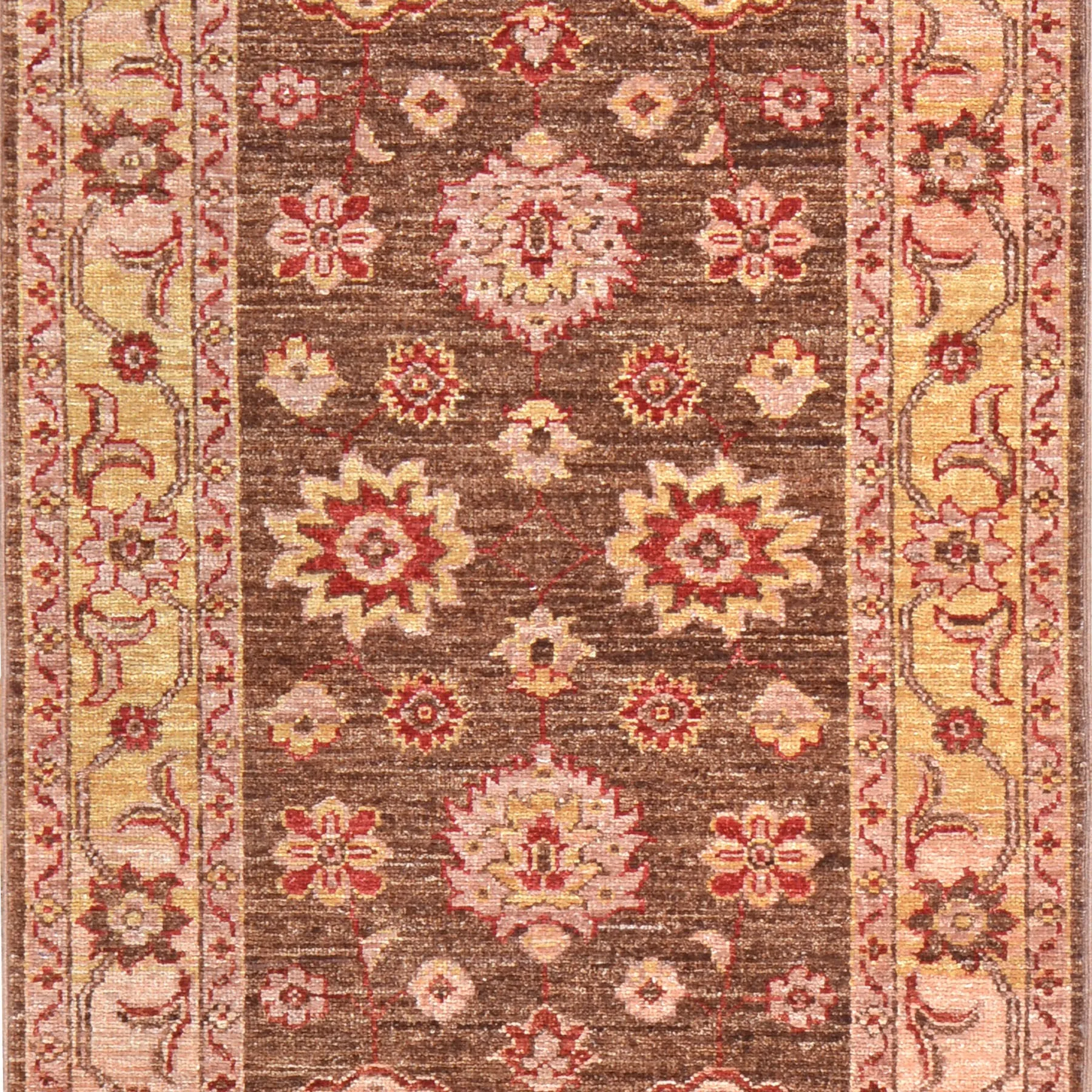 Hand-Knotted Afghan Chobi Tribal Oushak Design 100% Wool Rug (Size 2.6 X 9.8) Brral-2844