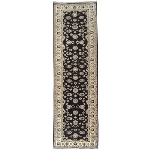 Hand-Knotted Afghan Chobi Ziegler Design 100% Wool Rug (Size 2.9 X 9.6) Brrsf-399