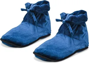 Herbal Concepts Aromatherapy Boot Shaped Microwaveable Wrap for Feet, Comfort Booties Relieves Stress and Aches, Medium, Blue