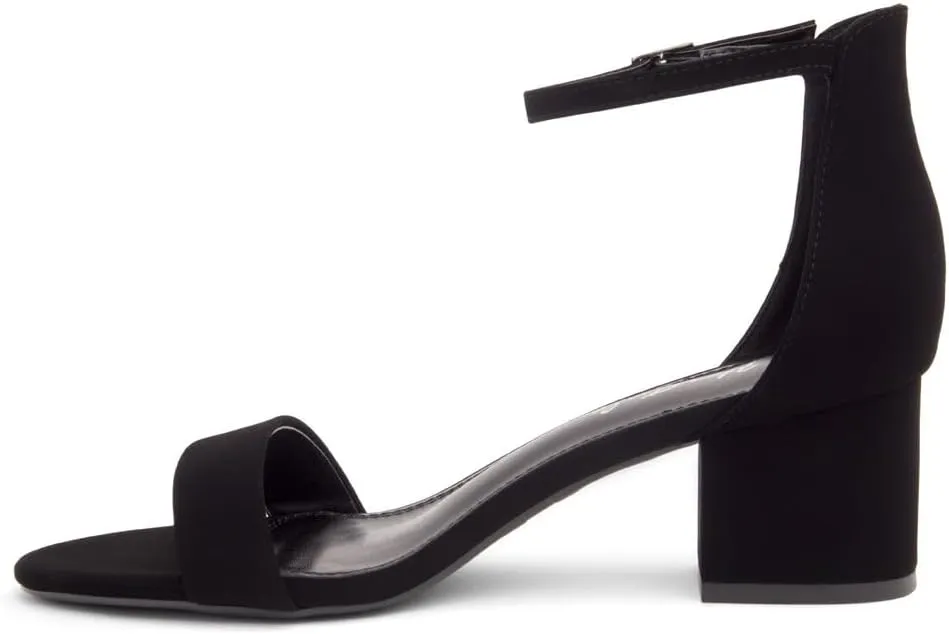 Herstyle Women’s Low Heels – Open Toe Chunky Block Heeled Sandals with Ankle Strap | Comfortable Dressy Short Heels for Prom, Wedding, Party & Office