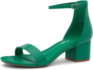 Herstyle Women’s Low Heels – Open Toe Chunky Block Heeled Sandals with Ankle Strap | Comfortable Dressy Short Heels for Prom, Wedding, Party & Office