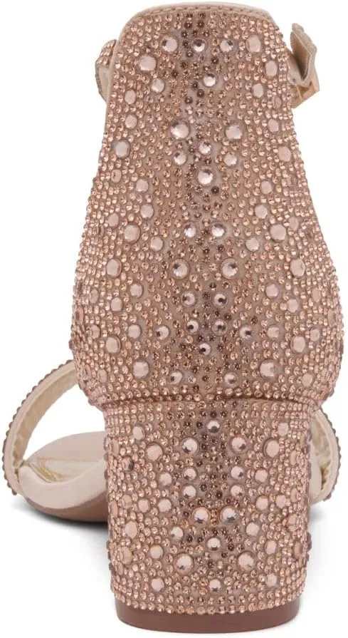 Herstyle Women’s Low Heels – Open Toe Chunky Block Heeled Sandals with Ankle Strap | Comfortable Dressy Short Heels for Prom, Wedding, Party & Office