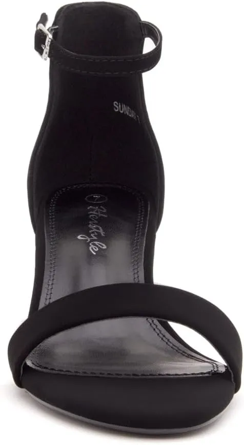 Herstyle Women’s Low Heels – Open Toe Chunky Block Heeled Sandals with Ankle Strap | Comfortable Dressy Short Heels for Prom, Wedding, Party & Office
