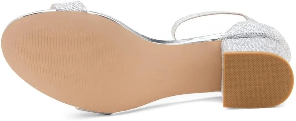 Herstyle Women’s Low Heels – Open Toe Chunky Block Heeled Sandals with Ankle Strap | Comfortable Dressy Short Heels for Prom, Wedding, Party & Office